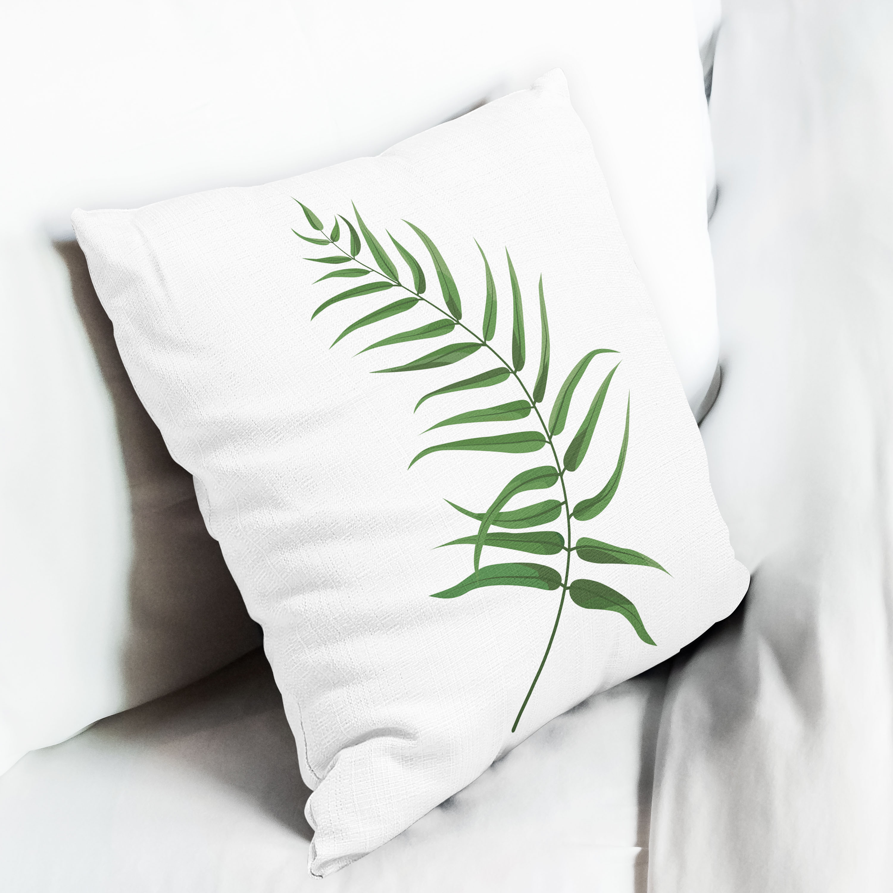 Red sofa with pillow and light lamp