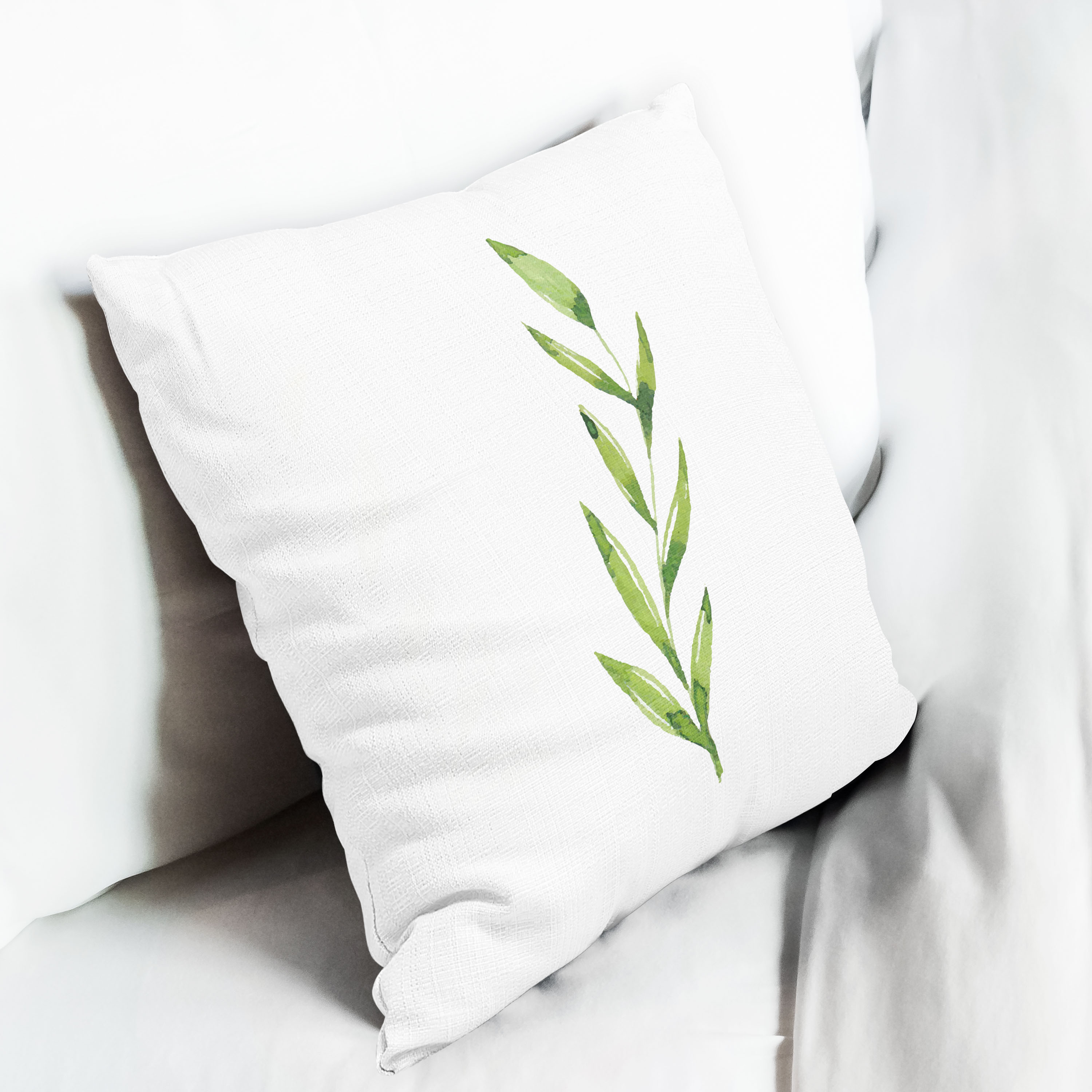 Red sofa with pillow and light lamp