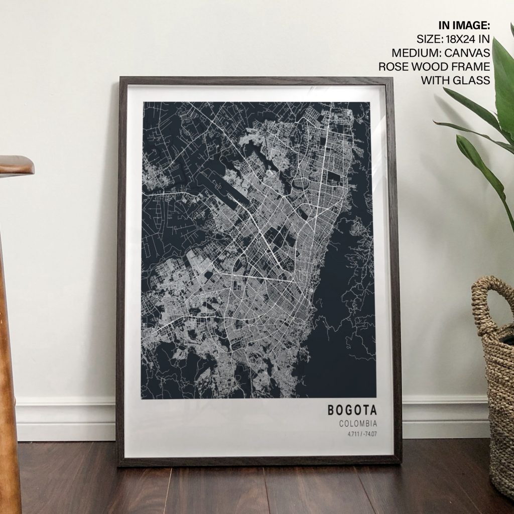 Minimalist Map Bogota Colombia – Wall Painting