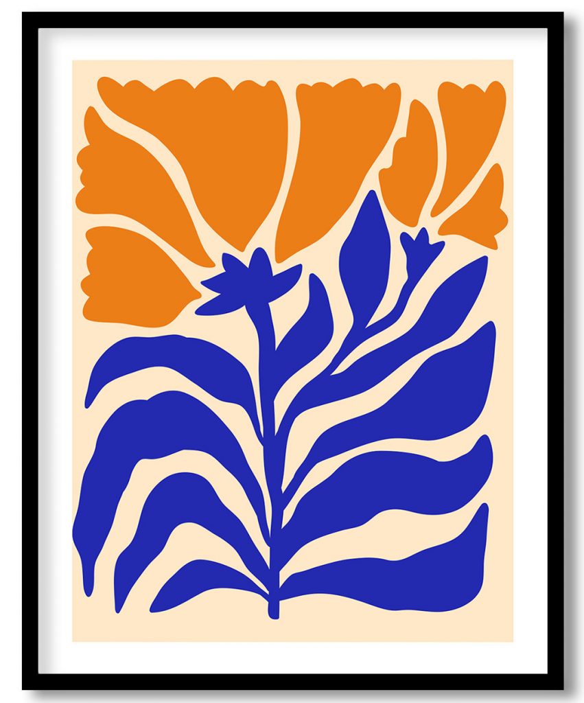 Ultramarine coral abstract