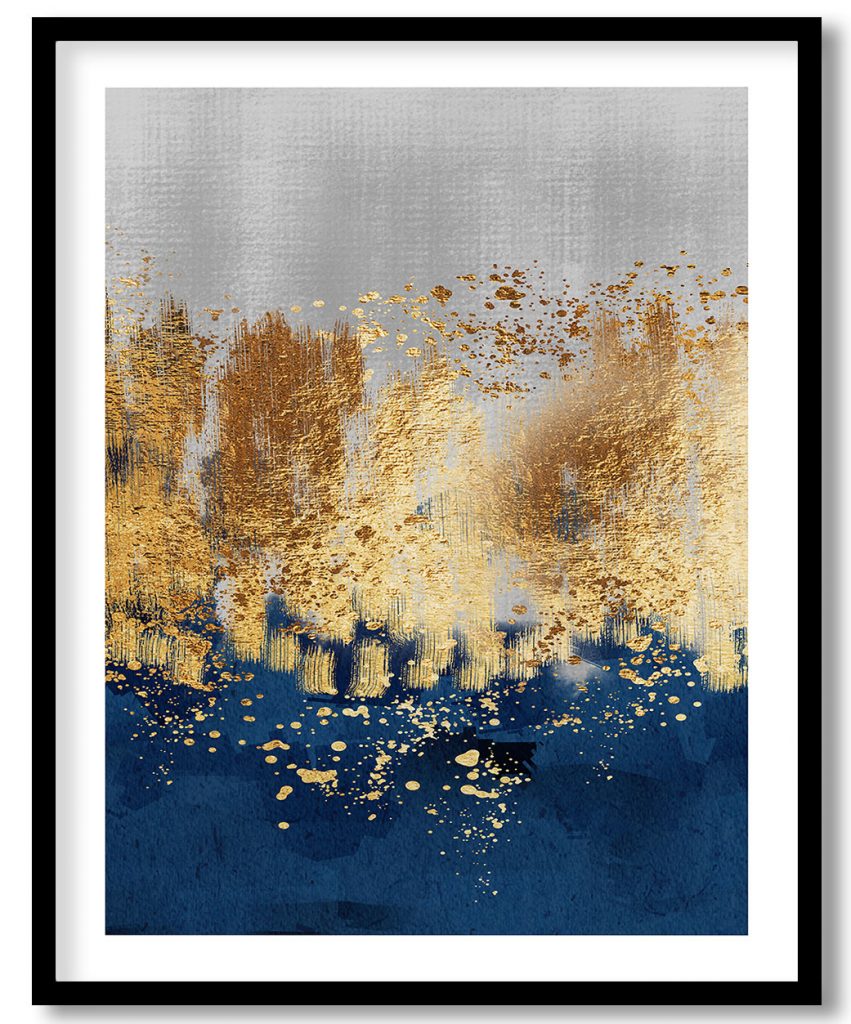 Resplendent indigo abstract