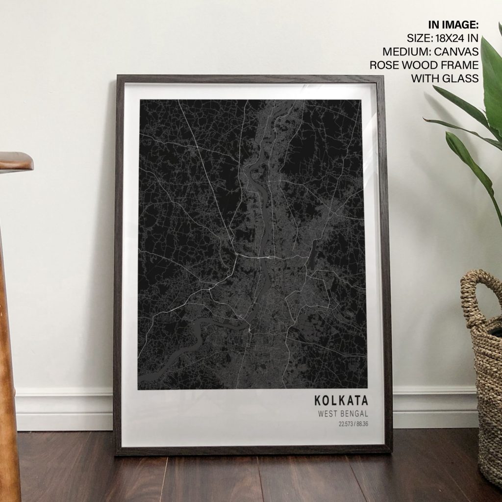 KOLKATA WEST BENGAL 22 573 88 36 - City Street Map – Wall Hanging