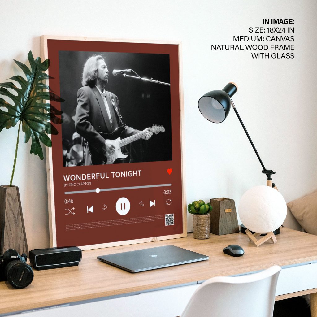 Modern Eric Clapton Guitar Lyrics – Wall Painting