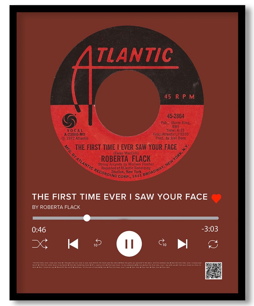 Roberta Flack - The first time ever I saw your face (Music player)