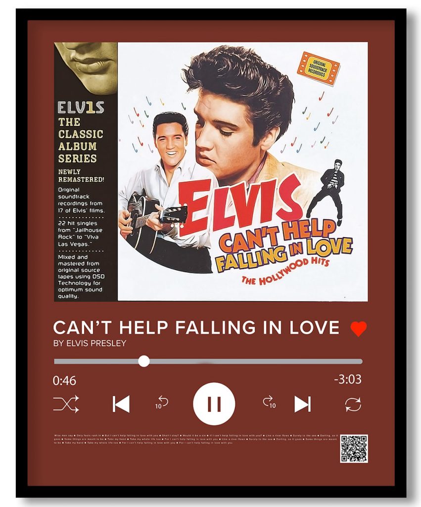 Elvis Presley - Can't help falling in love (Music player)