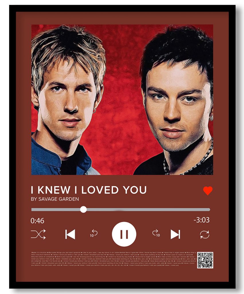 Savage Garden - I knew i loved you (Music player)