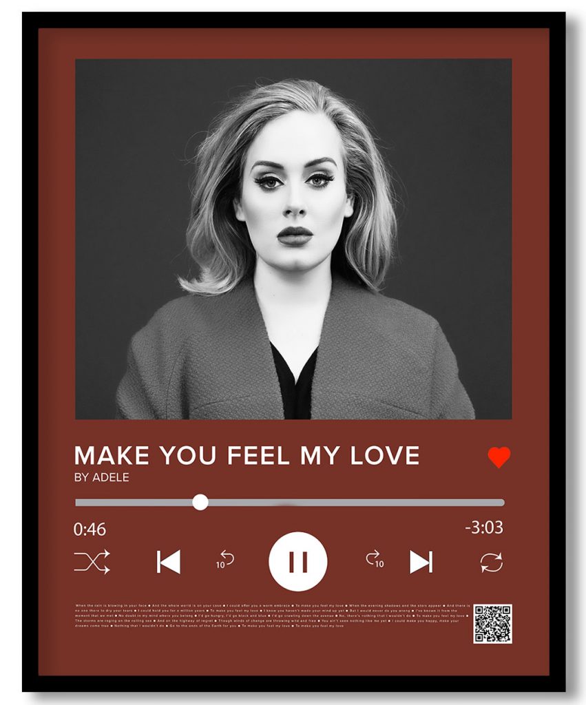 Adele - Make you feel my love (Music player)