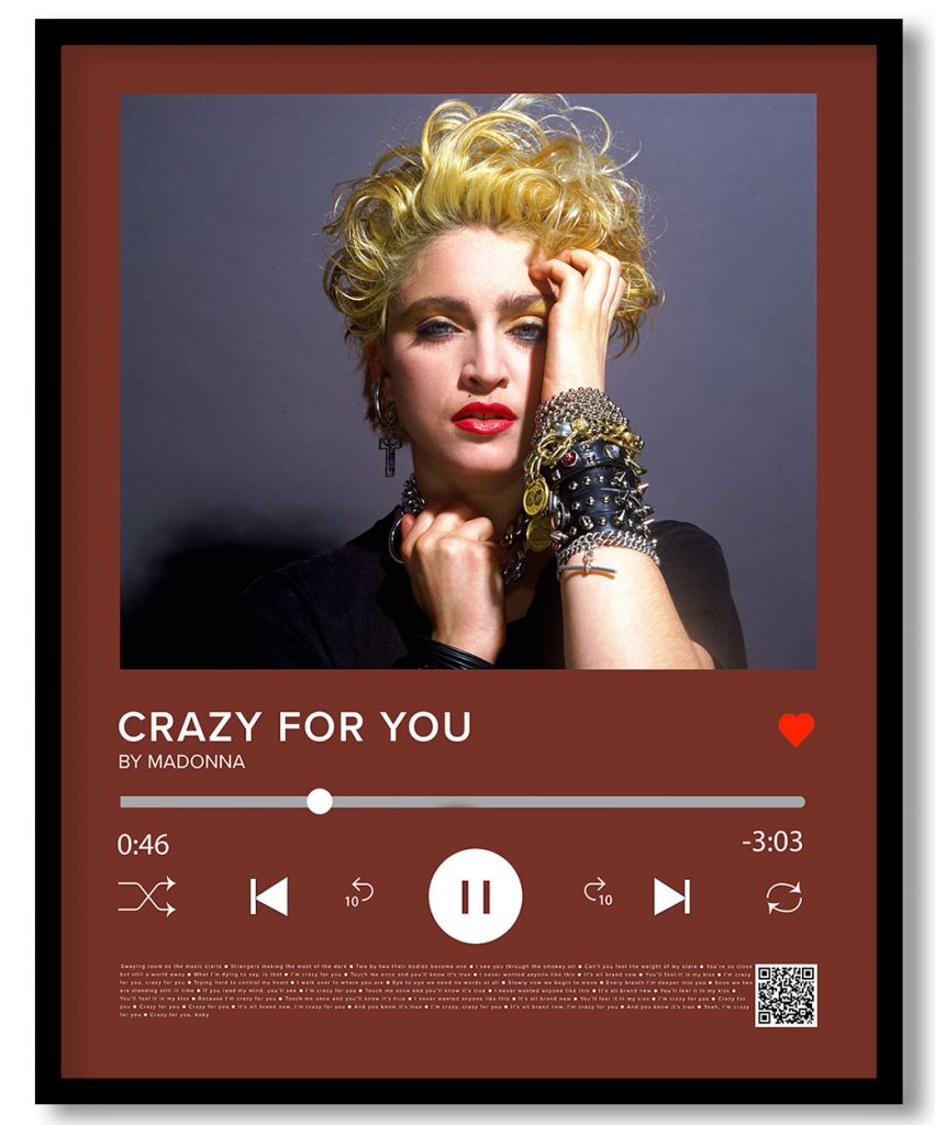 Madonna - Crazy for you (Music player)