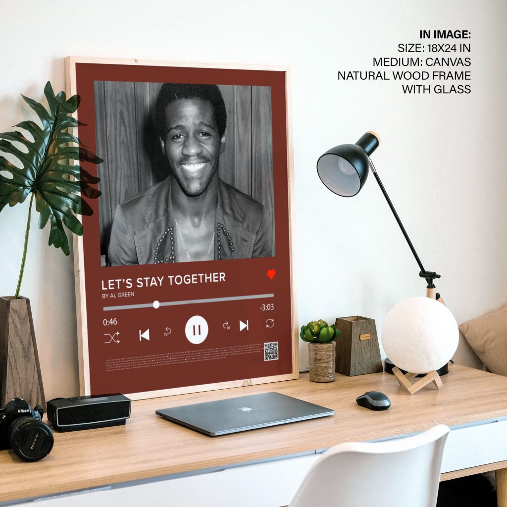 LET'S STAY TOGETHER BY AL GREEN - Song Lyrics Quote – Wall Painting