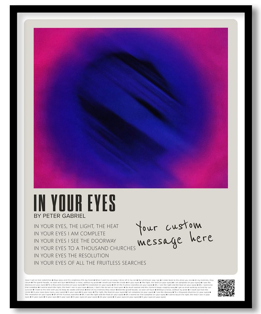 Peter Gabriel - In your eyes (pantone)