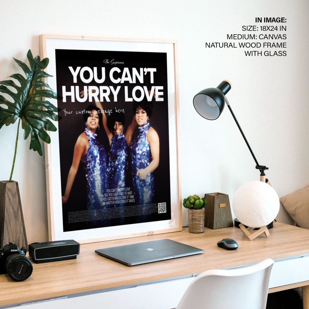 YOU CAN'T HURRY LOVE - Song Lyrics Quote – Wall Hanging