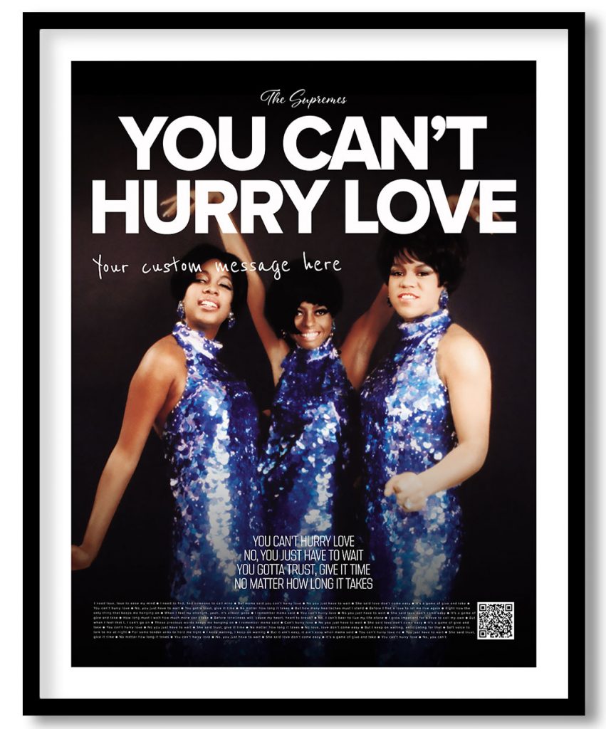The Supremes - You can't hurry love (poster)
