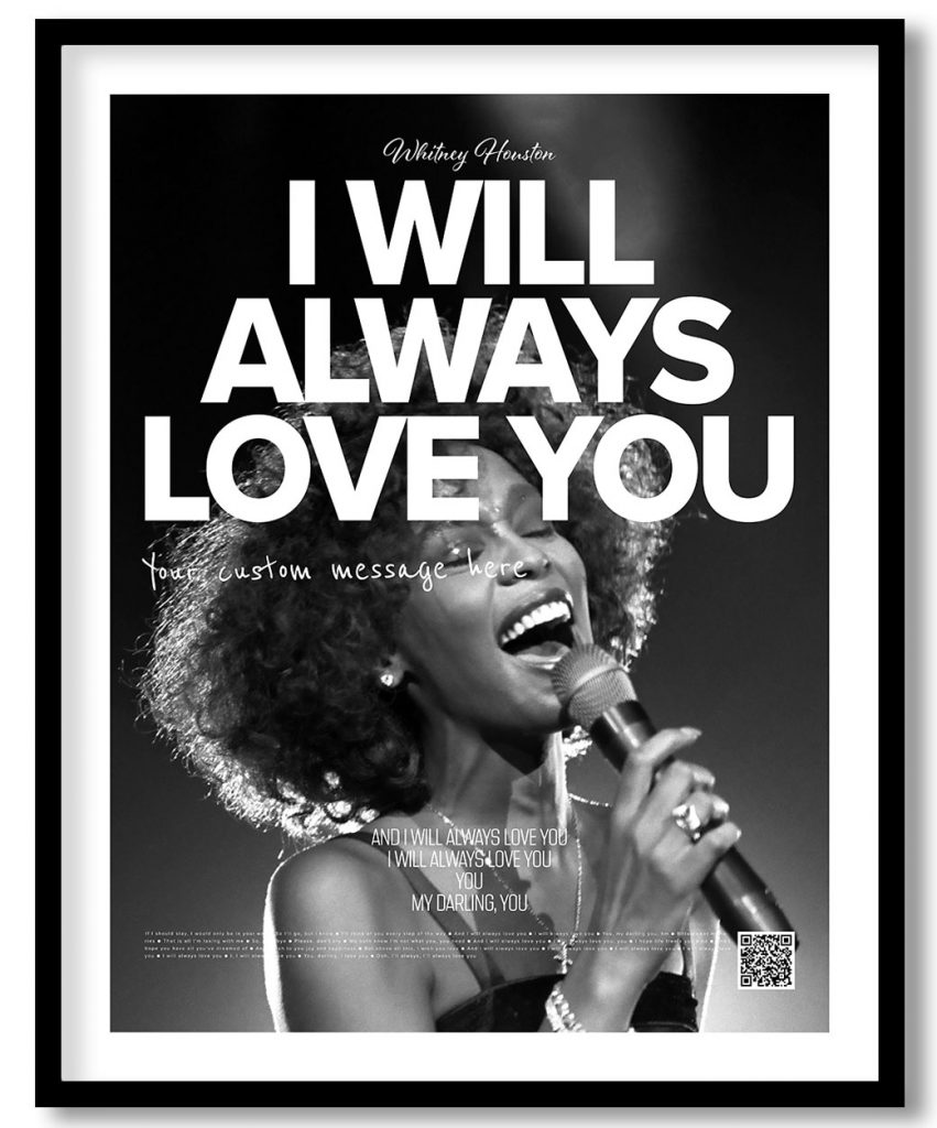 Whitney Houston - I will always love you (poster)