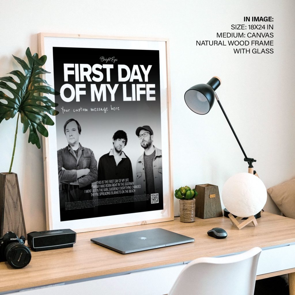Bright Eyes FIRST DAY OF MY LIFE - Song Lyrics – Wall Hanging