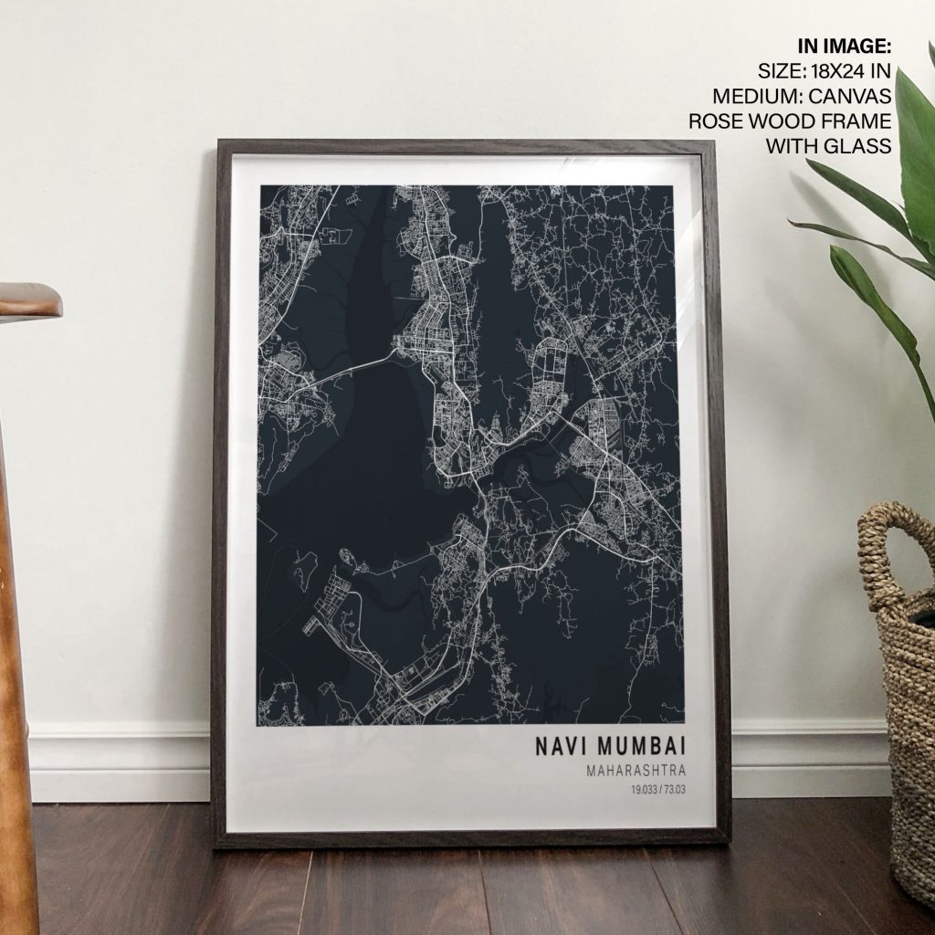 Modern Navi Mumbai Map – Wall Hanging