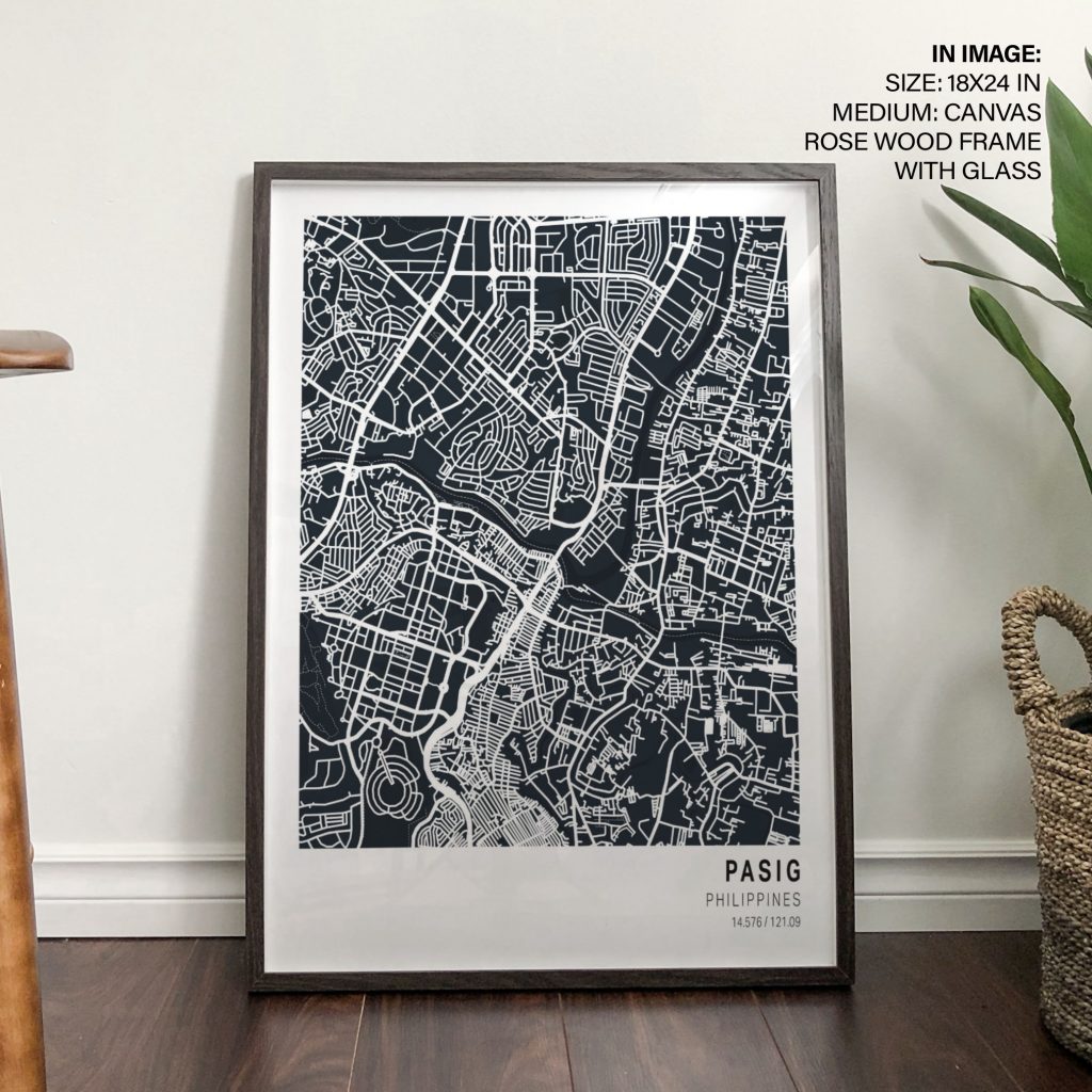 Minimalist Map of Pasig – Wall Hanging