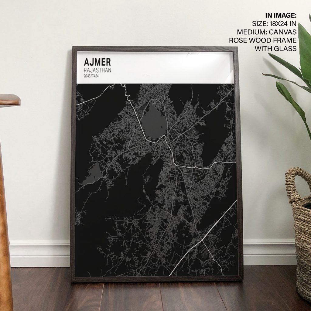 Minimalist Ajmer Map – Wall Art