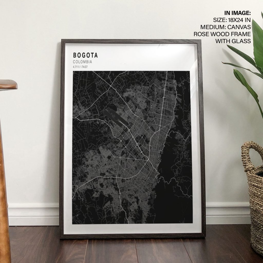BOGOTA COLOMBIA 4 711 -74 07 - Geographic Location Data – Wall Painting