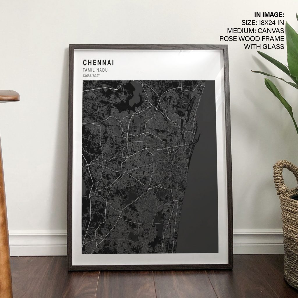 Minimalist Map Chennai Tamil Nadu – Wall Decor
