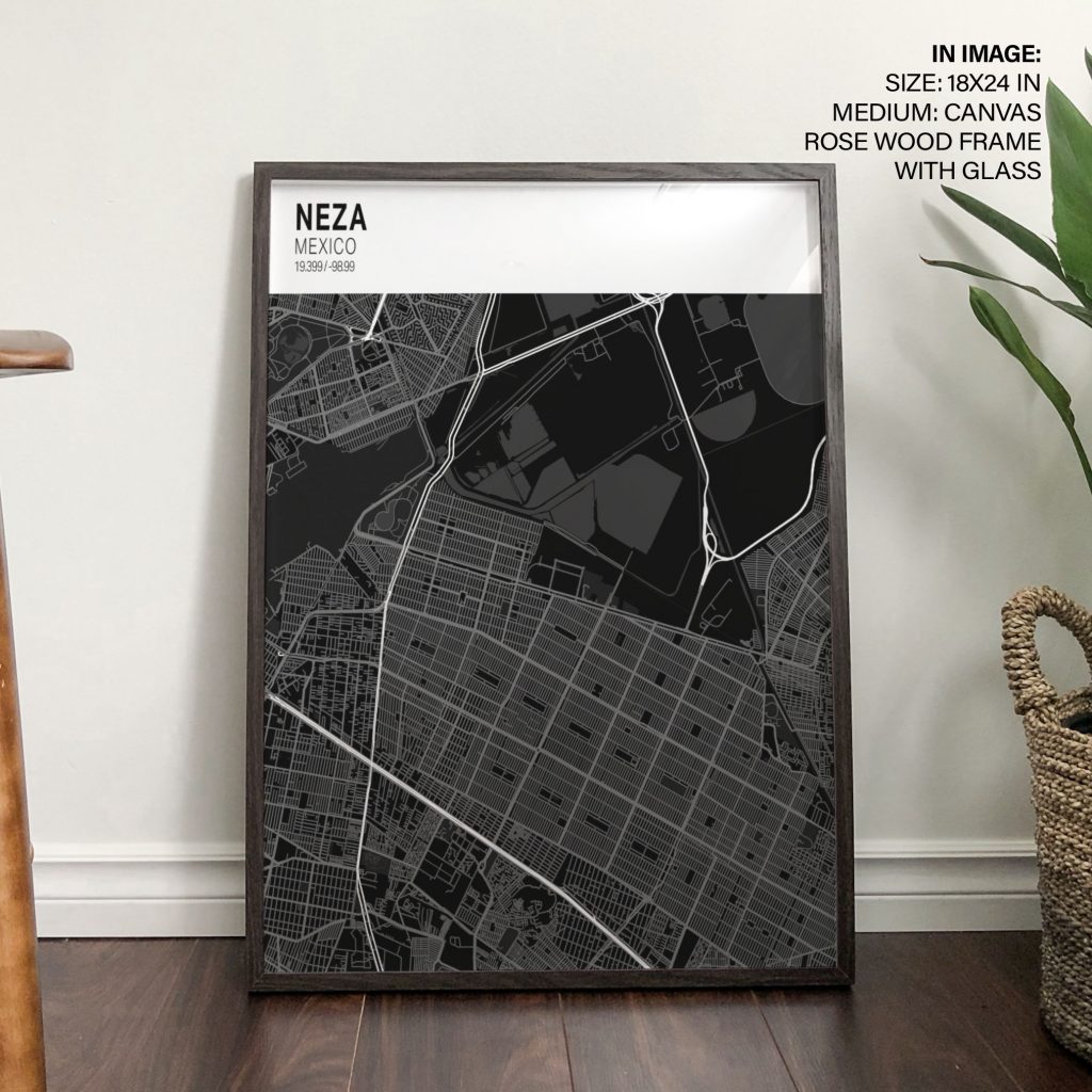 NEZA MEXICO 19 399 -98 99 - City Map – Wall Decor