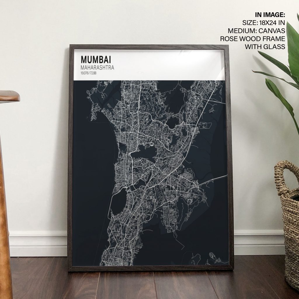 Minimalist Mumbai Map – Wall Hanging