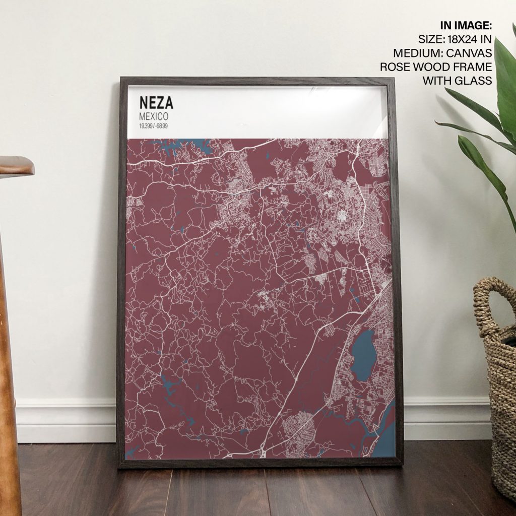 NEZA MEXICO 19 399 -98 99 - City Map – Home Decor