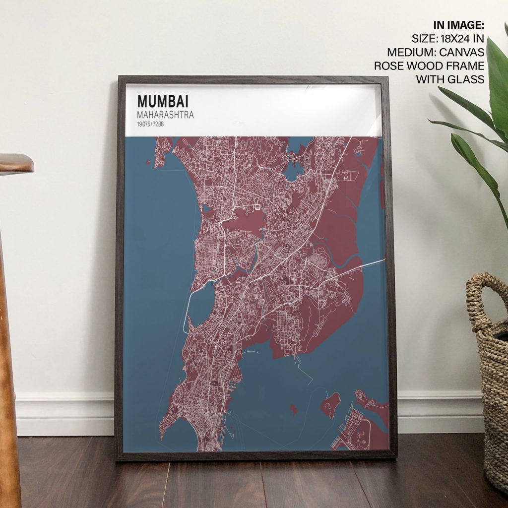 MUMBAI MAHARASHTRA - City Map – Wall Painting