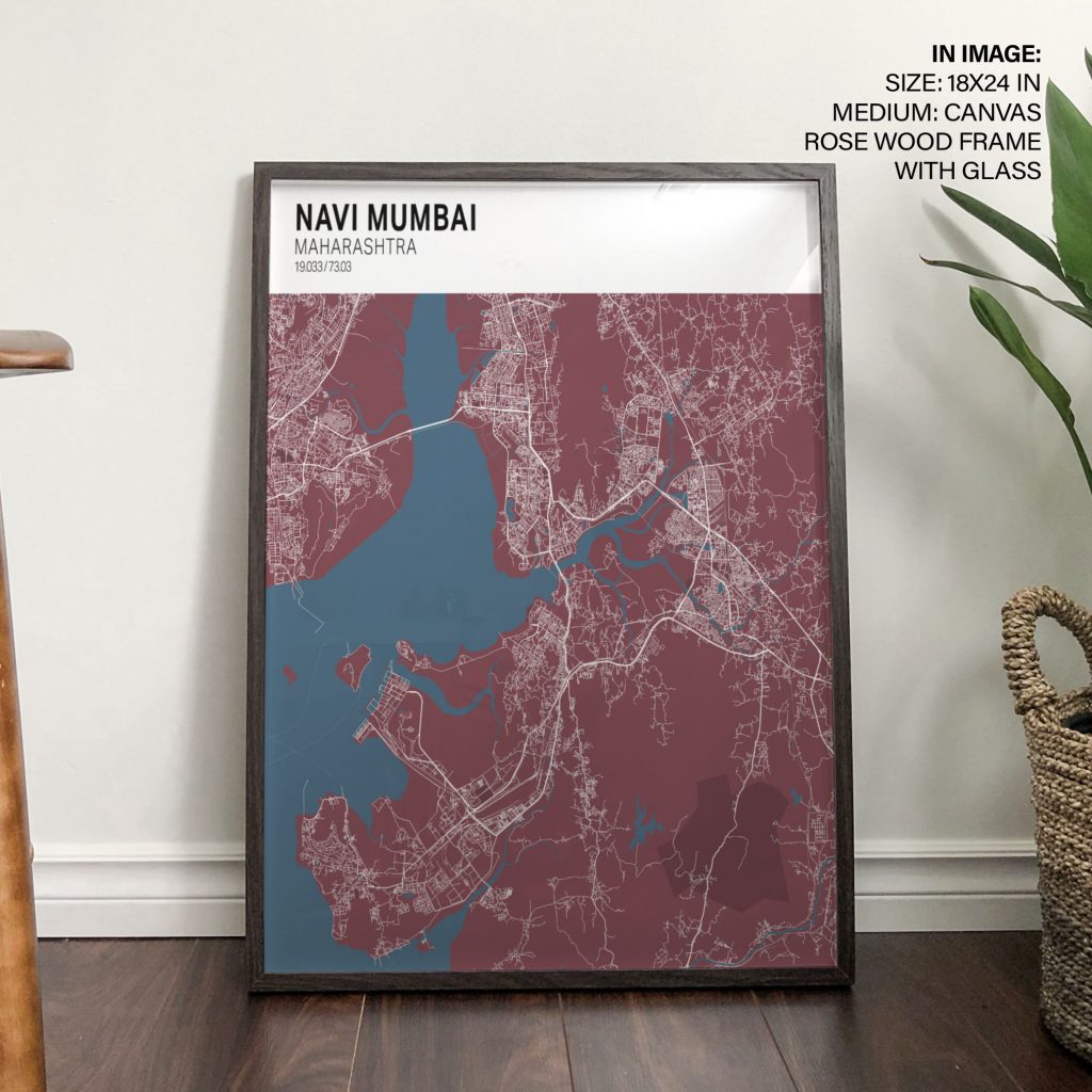 NAVI MUMBAI MAHARASHTRA 19 033 73 03 - Latitude Longitude Map – Wall Painting