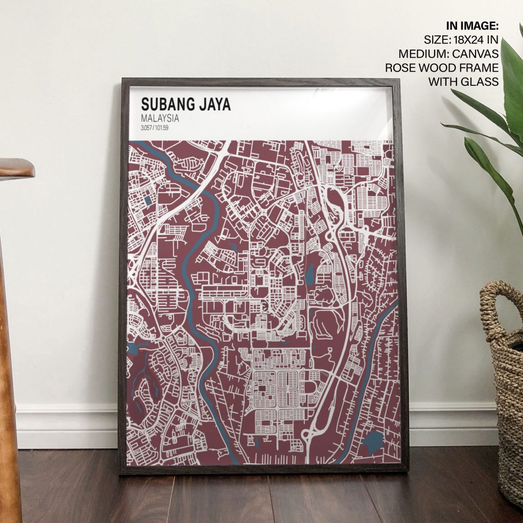 Modern Map of Subang Jaya – Home Decor