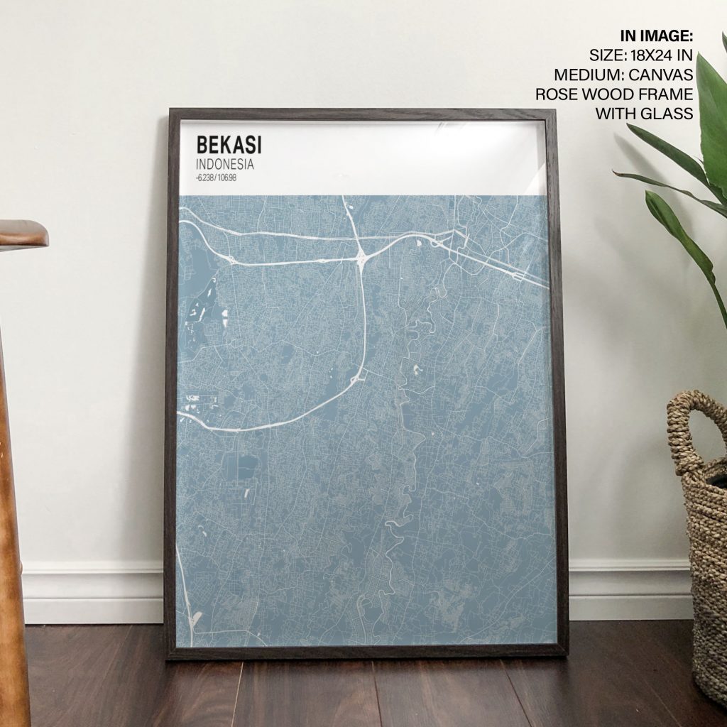 BEKASI INDONESIA -6 238 106 98 - City Map – Wall Painting