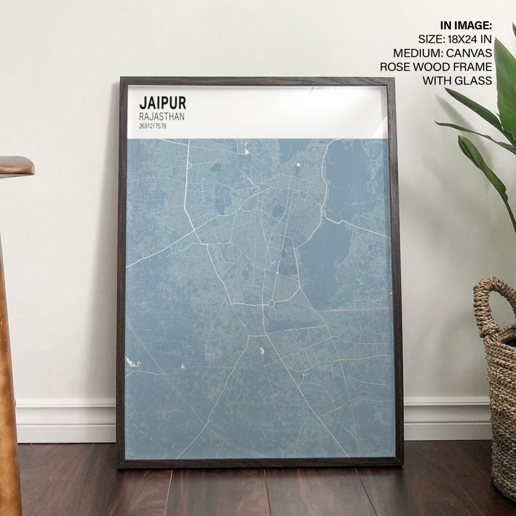JAIPUR RAJASTHAN 26 912 75 79 - City Map – Wall Decor