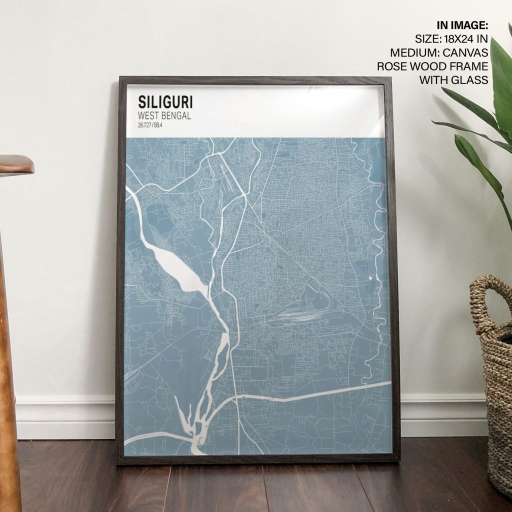 Minimalist Map of Siliguri – Wall Hanging