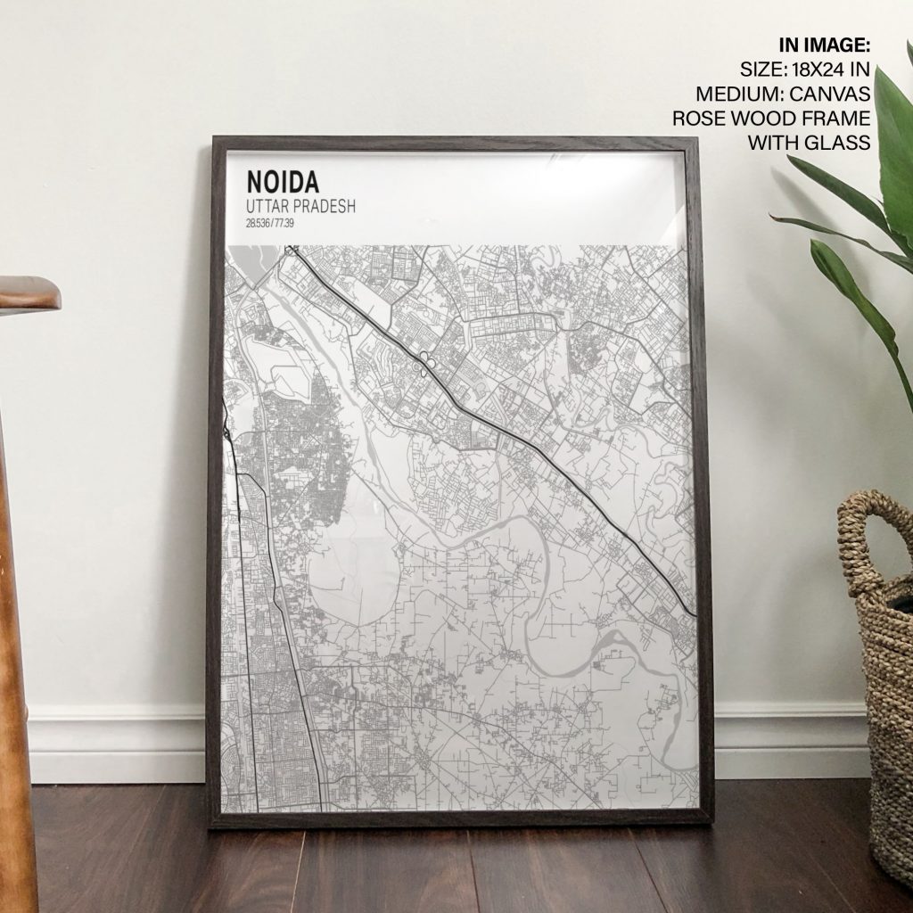 NOIDA UTTAR PRADESH 28 536 77 39 - City Map – Wall Art