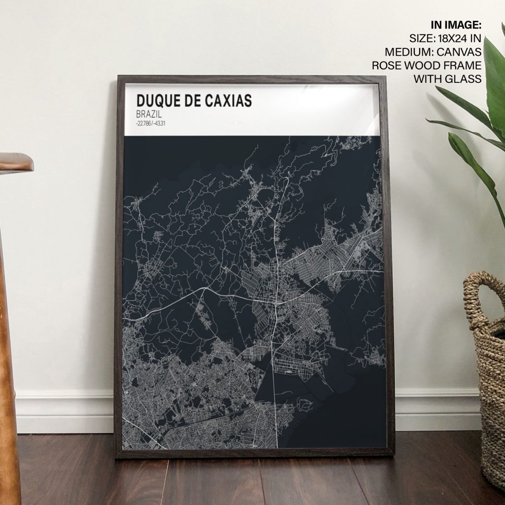 DUQUE DE CAXIAS BRAZIL -22 786 -43 31 - Location Map – Wall Art