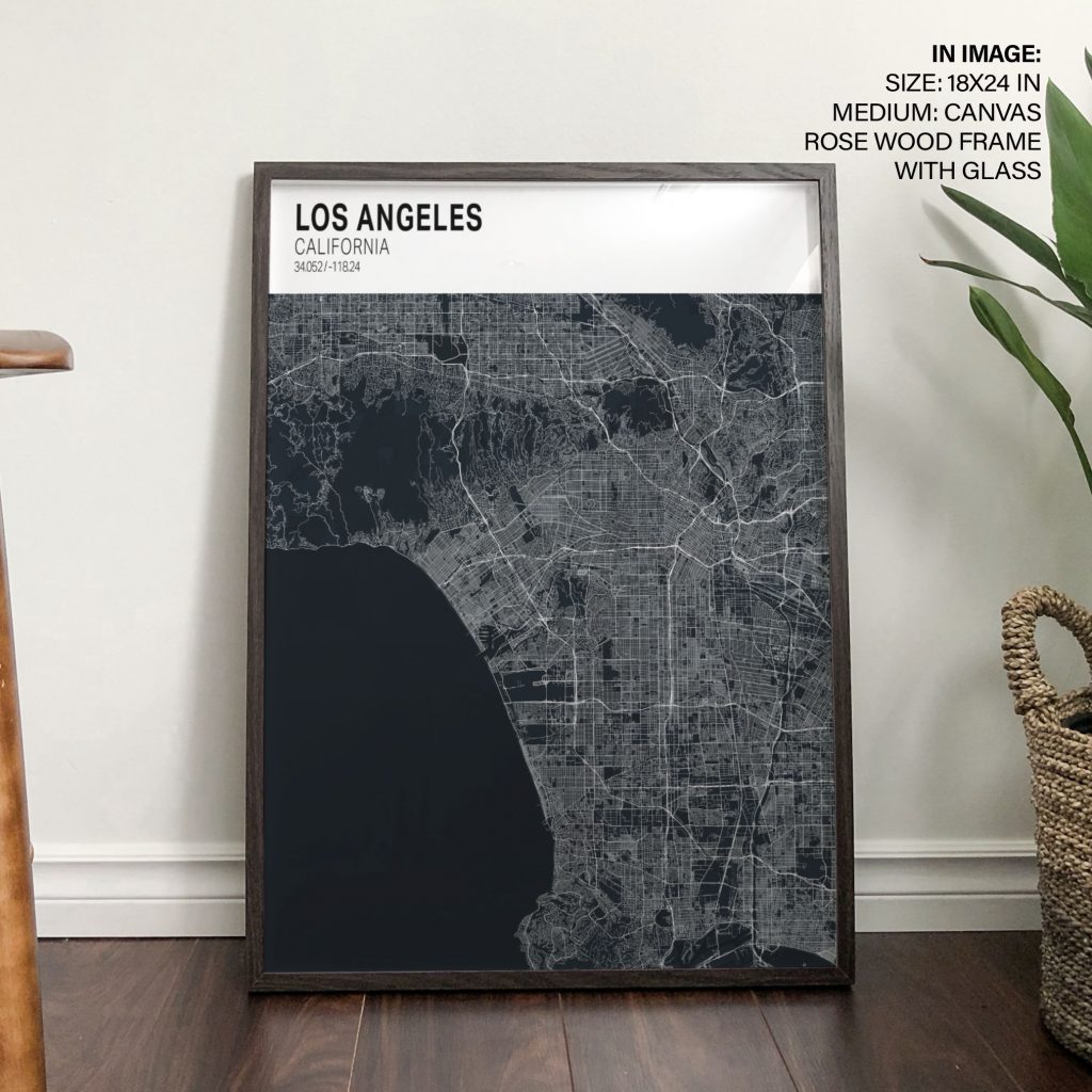 Minimalist Los Angeles City Map – Wall Hanging