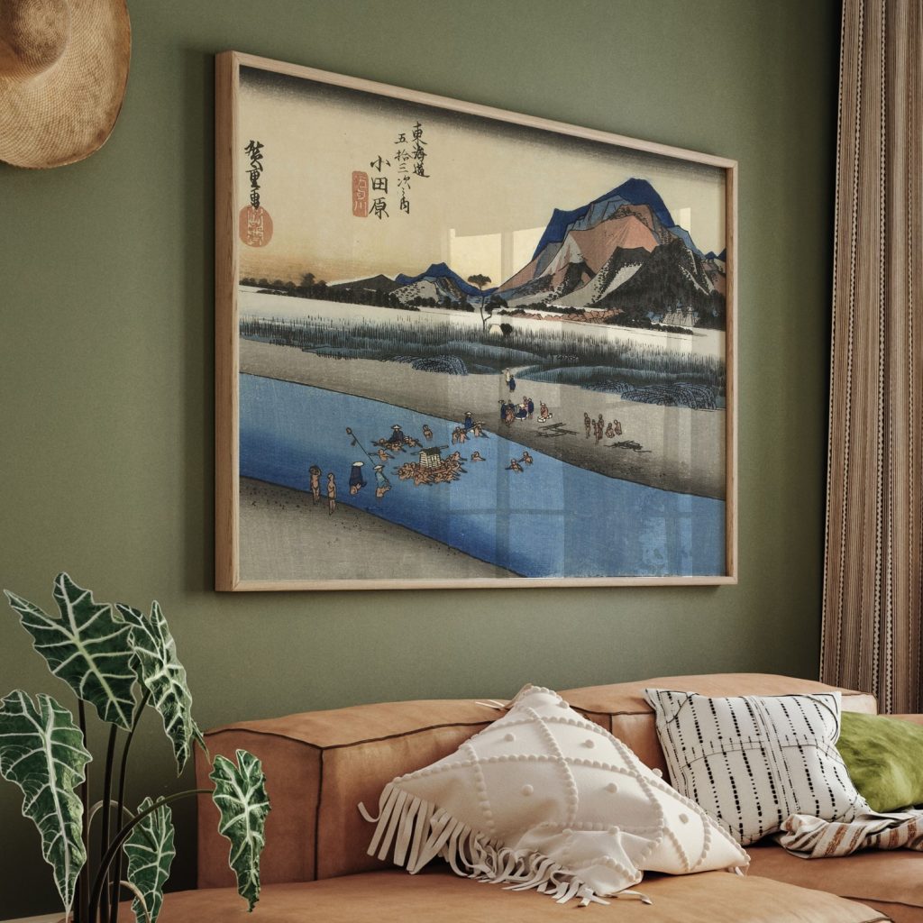 Fifty-Three Stations of the Tokaido Hoeido Edition “Odawara (Sakawa River)” by Utagawa Hiroshige