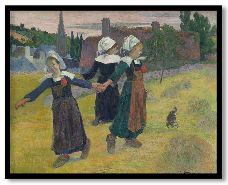 Breton Girls Dancing, Pont-Aven by Paul Gauguin (1888)