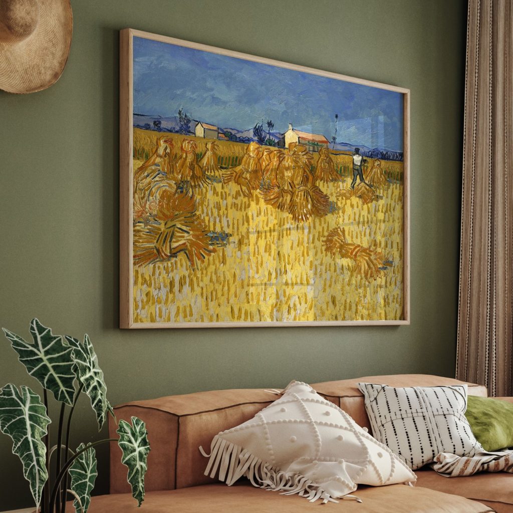 Corn Harvest in Provence by Vincent van Gogh (1888)