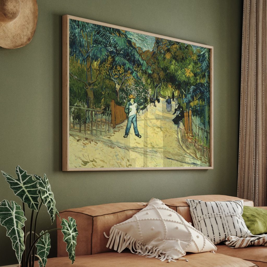 Entrance to the Public Gardens in Arle by Vincent van Gogh (1888)