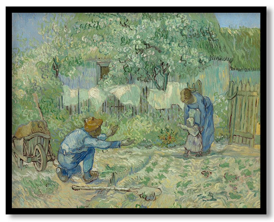 First Steps, after Millet by Vincent van Gogh (1890)