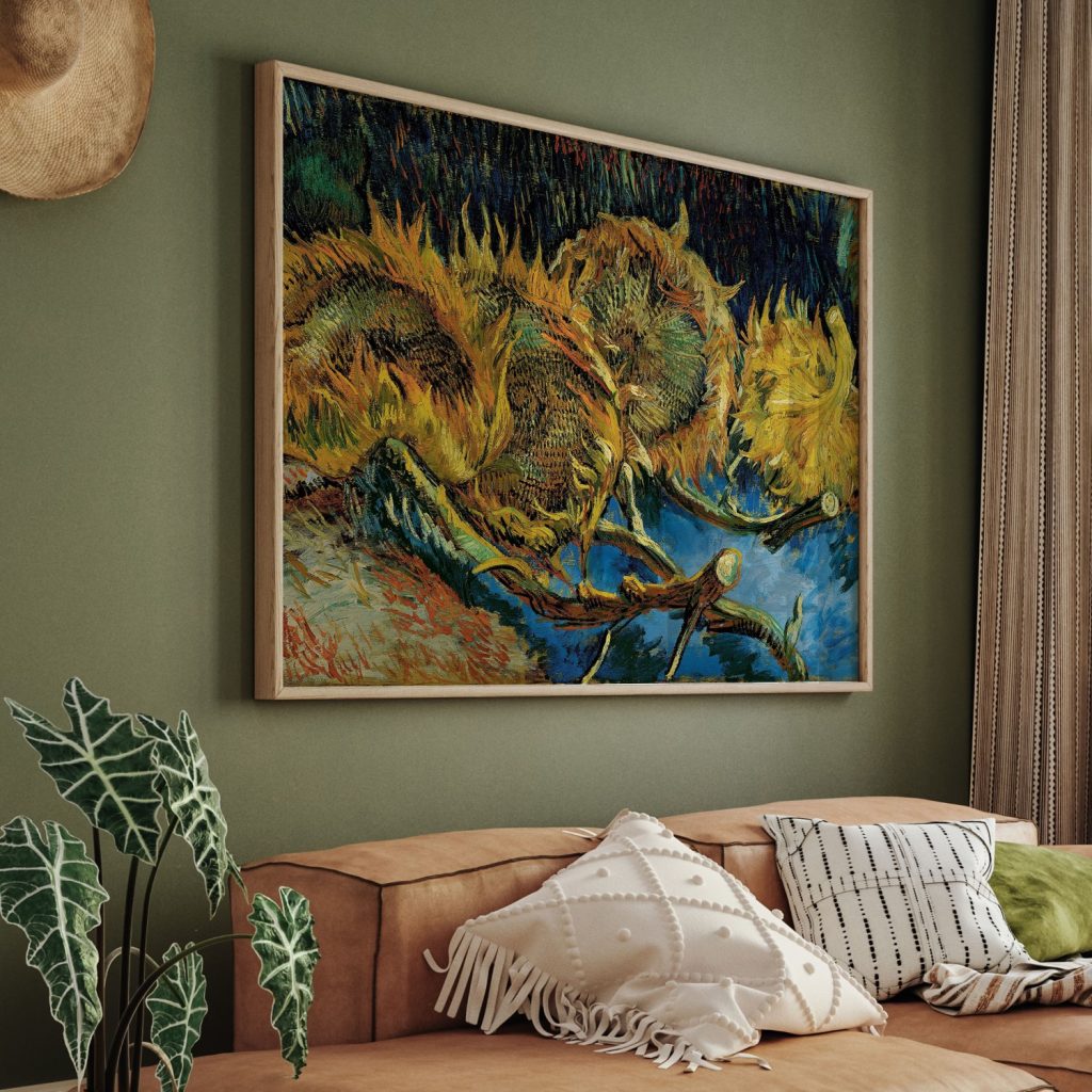 Four sunflowers gone to seed by Vincent van Gogh (August-October 1887)