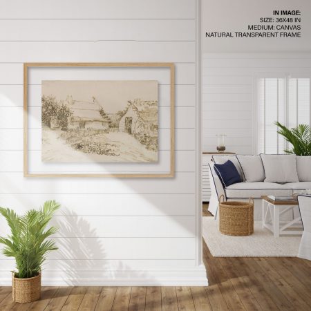 Hampton,Style,Living,Room,Interior,With,Frame,Mockup,,3d,Render