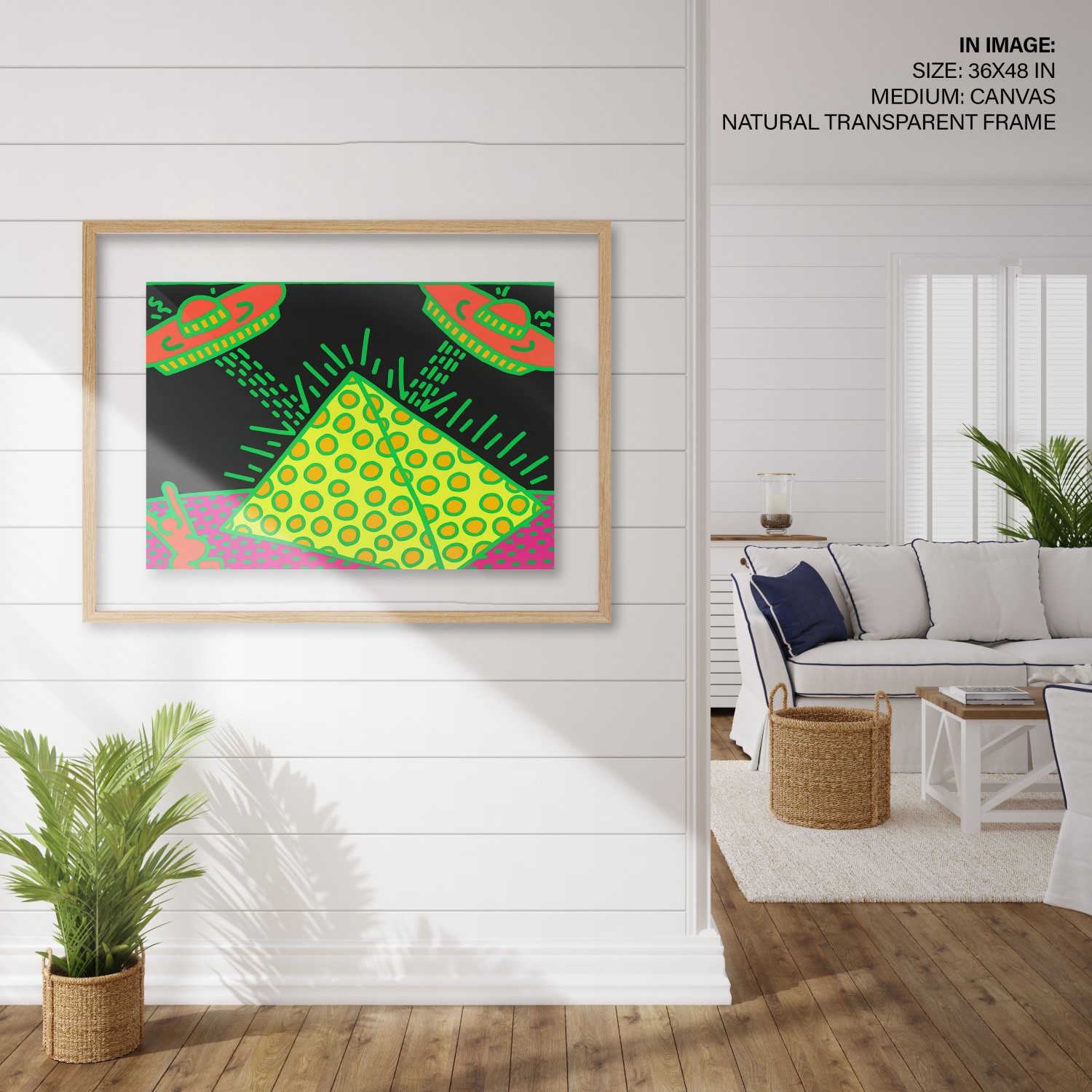 Hampton,Style,Living,Room,Interior,With,Frame,Mockup,,3d,Render