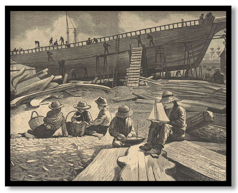 Ship-Building, Gloucester Harbor by Winslow Homer (1873)
