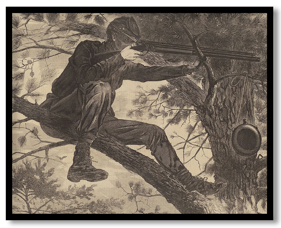The Army of the Potomac - A Sharp-Shooter on Picket Duty by Winslow Homer (1862)