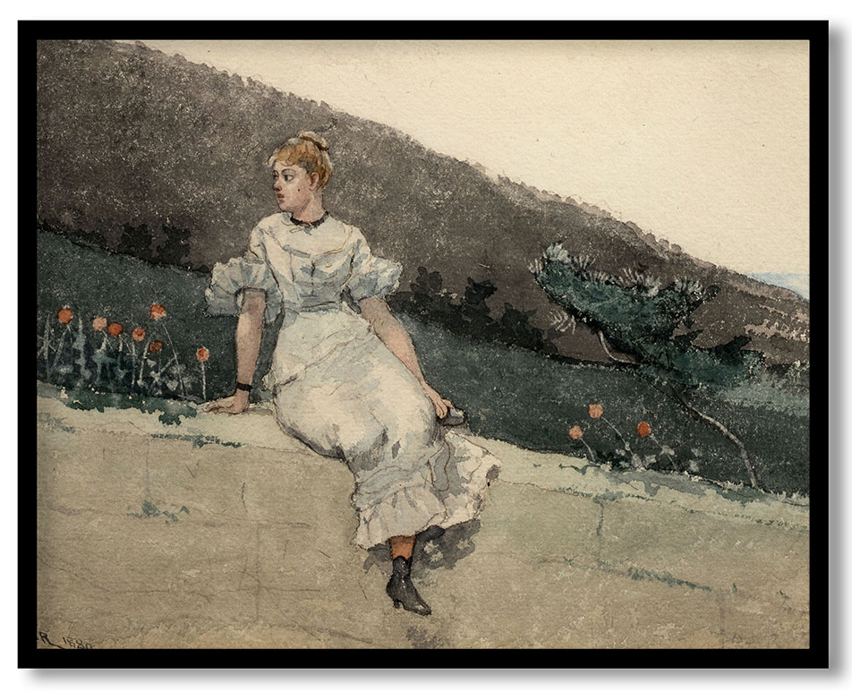 The Garden Wall by Winslow Homer (1880)