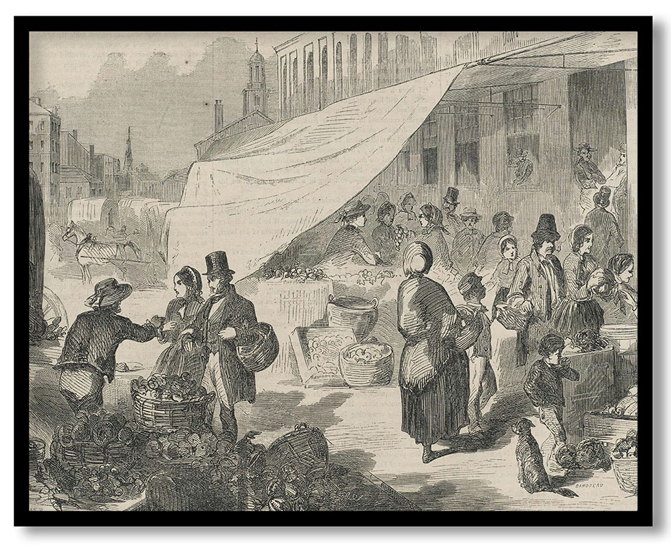 View in South Market Street, Boston by Winslow Homer (1857)