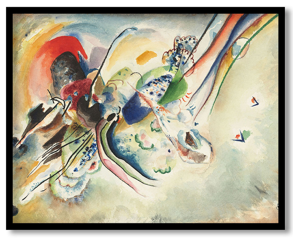 Composition (Study for 'Bild mit zwei roten Flecken') by Wassily Kandinsky (1916)