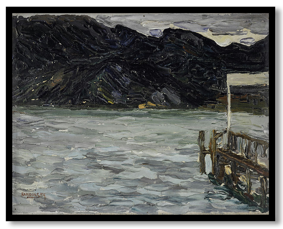 Kochel, See mit Bootsteg I (Kochel, lake and gateway I) by Wassily Kandinsky (1902)