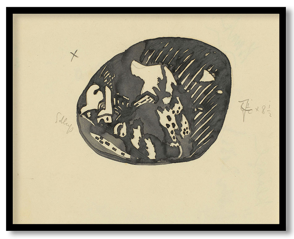 Study for the vignette of Der Riss by Wassily Kandinsky (c. 1912)